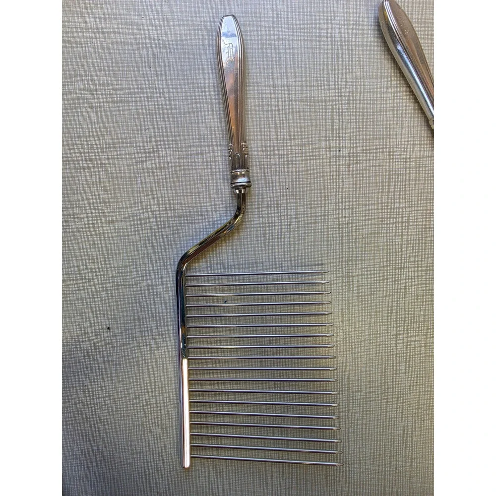Vintage Schneider-Toledo 5pc Serving Set Silver Plate Monogram D Patented